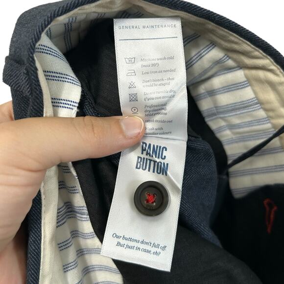 SPOKE London Regular Fit Straight Leg Trousers NWT Mens Sz 38 x 33 Navy Tailored - Picture 9 of 9